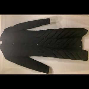 Madden Girl Extra Long Black Puffer Jacket